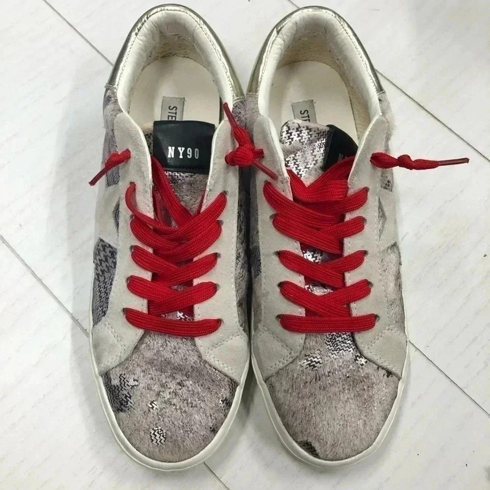 Steve Madden Philosophy NY90 Sneakers womens size 10M Preowned EUC Star‎